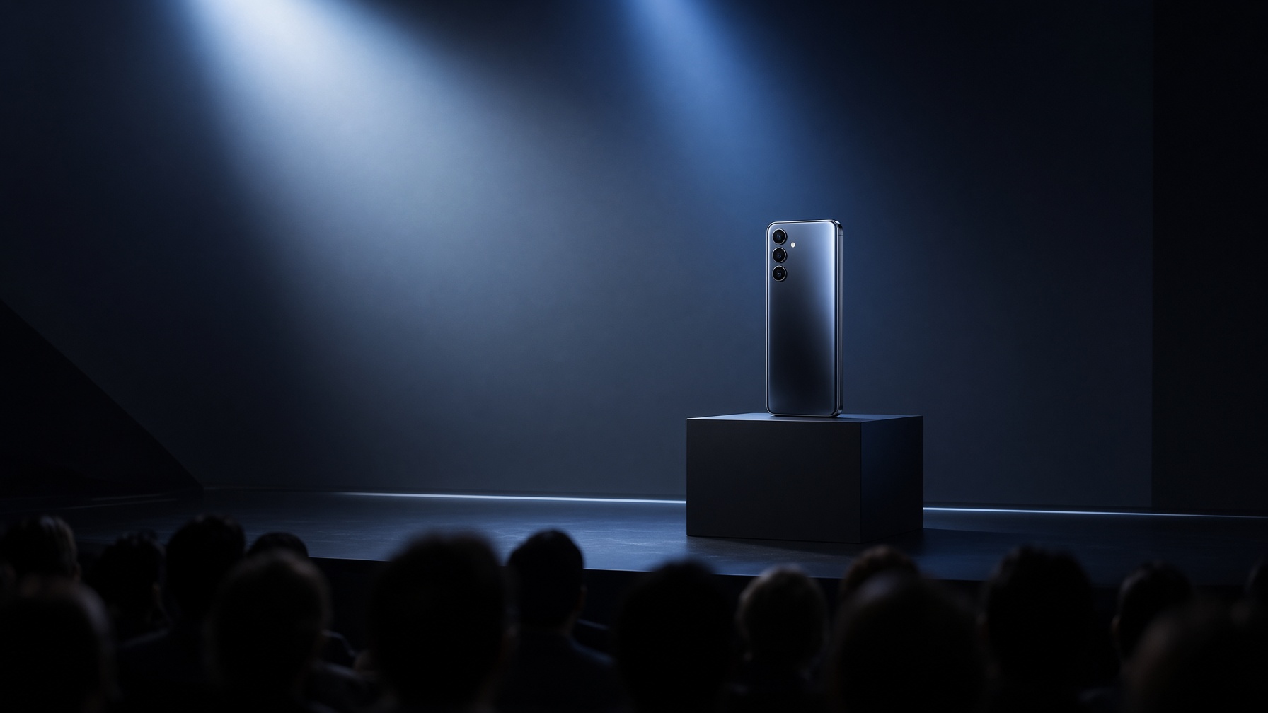 Presentación de un teléfono en un escenario de keynote
