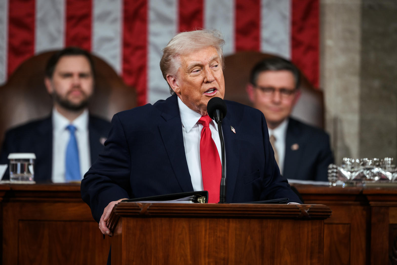Donald Trump en un discurso